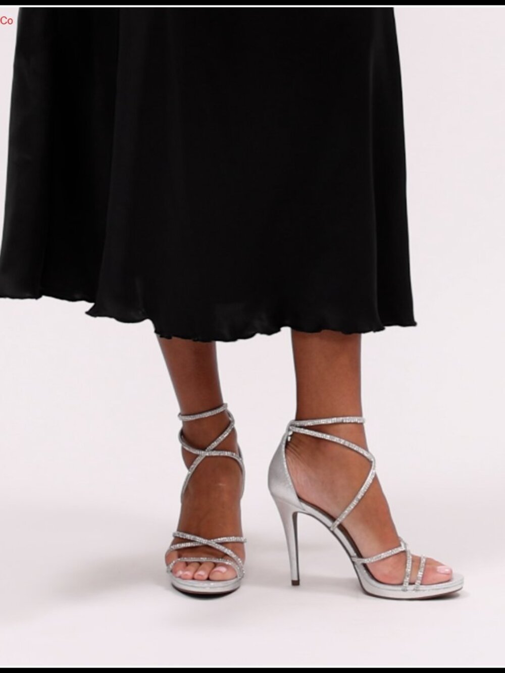Jessica Simpson Jaeya Crystal Embellished Strappy Stiletto Heel Sandal - Picture 5 of 5